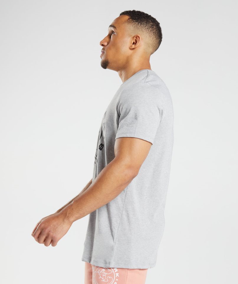 Men's Gymshark Legacy T-Shirts Light Grey | CA N86107